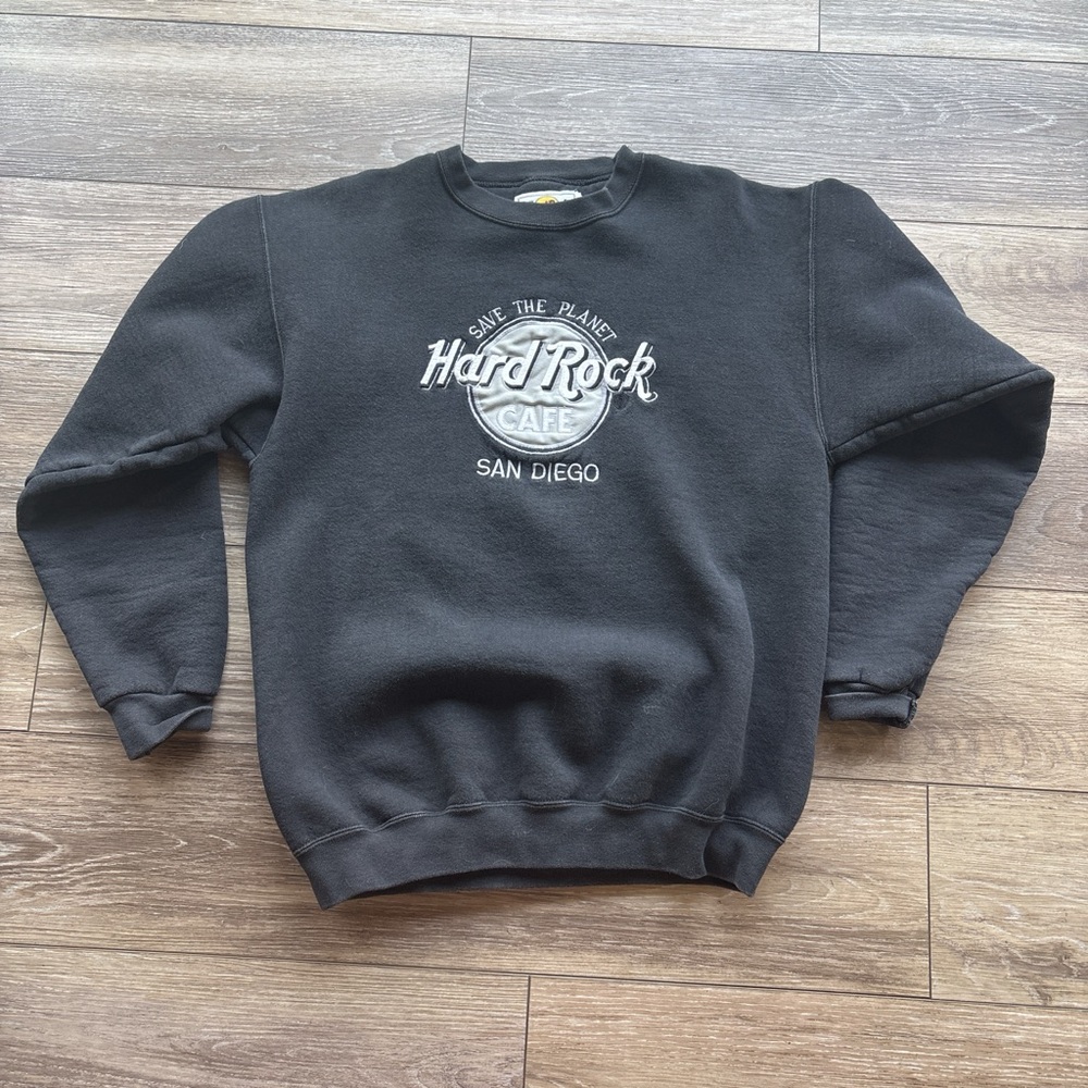 Hard Rock Cafe Black Crewneck Sweater